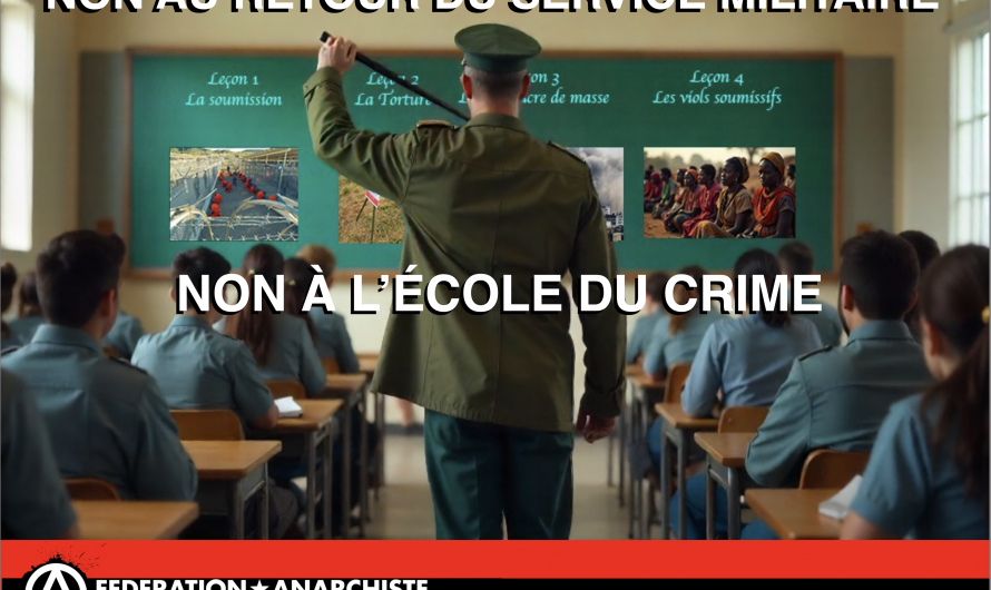 Affiche contre le retour du service militaire